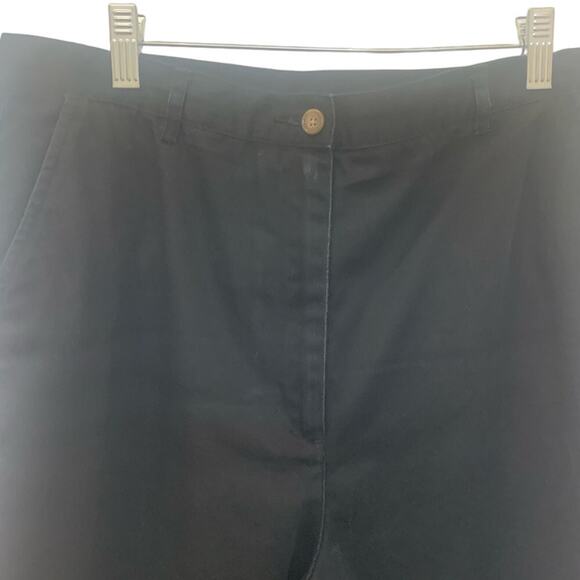 Talbots Petite High Rise Pants 14P Black Straight Leg Stretch  Business Casual - Picture 4 of 7